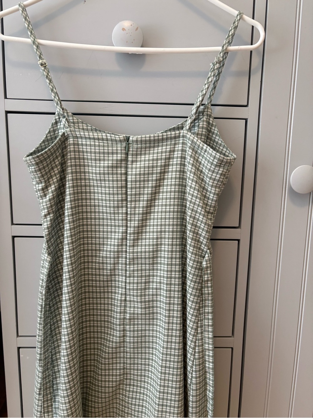 Brandy Melville Green Plaid A-Line Slip Dress - Picture 3 of 5